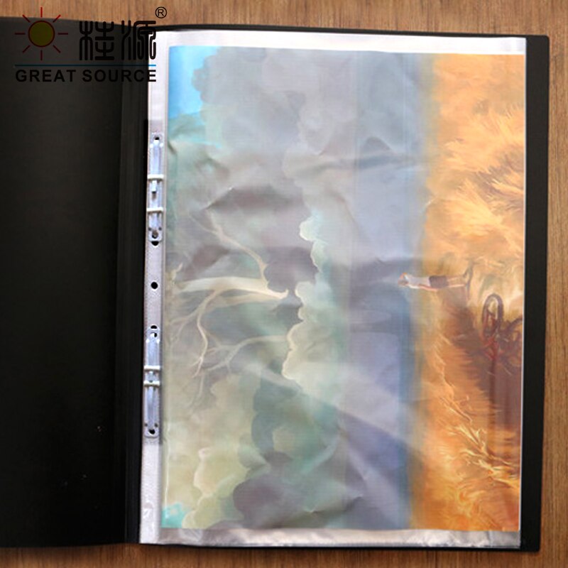 A3 Presentation Bag A3 Binder File Bag Poly-Punched Pocket 11 Holes For A3 Ring Binder Folder W32*H43.5cm(12.6" * 17.13")(25pcs)