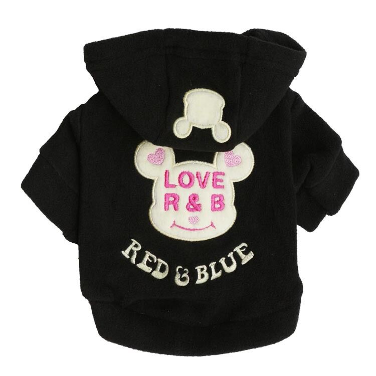 Manteau de chat mignon de bande dessinée veste vêtements pour animaux de compagnie en coton doux et chaud pour petits chats chaton pull chiens chiot costumes vêtements pour chats: Noir / Xs
