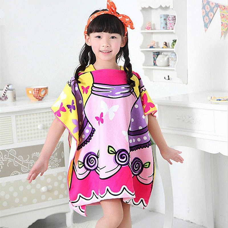 Jay Franco Cocomelon Meloen Bad/Zwembad/Strandponcho met capuchon - Super zachte en absorberende katoenen handdoek, afmetingen 28 x 28 inch (officieel Cocomelon product