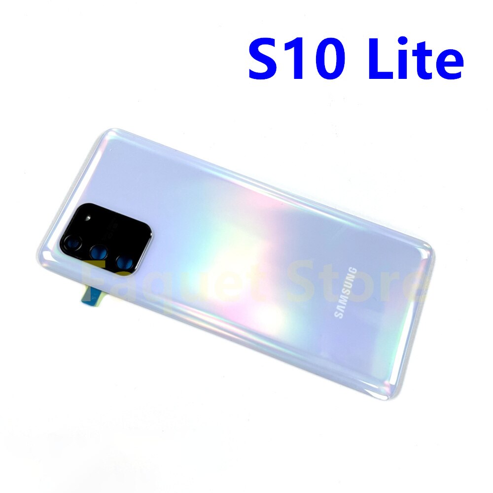 SAMSUNG Galaxis S10 Lite G770 SM-G770F/DS Gehäbenutzen Batterie Abdeckung Zurück Abdeckung fallen Hinteren Tür Chassis Hülse Kamera Glas objektiv Rahmen: S10 Lite Weiß