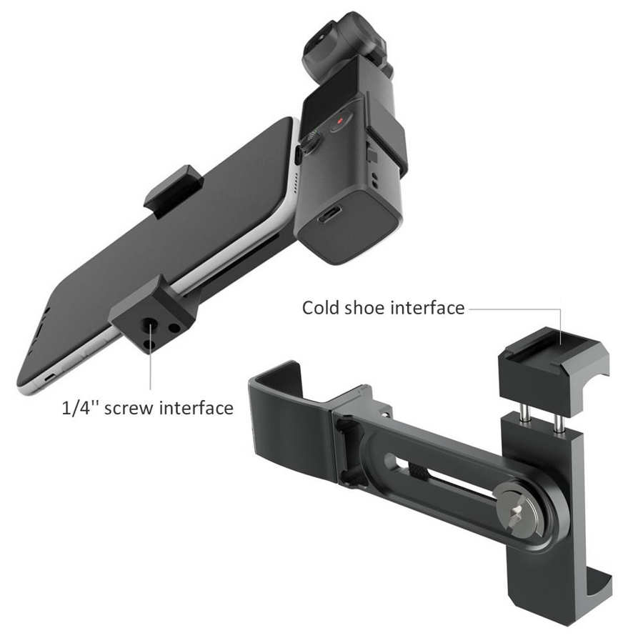 Portable Trépied Support avec Téléphone Clip De Fixation Lumière LED 1/4 "trou de vis D'expansion Kits Pour FIMI paume CARDAN CAMÉRA Accessoires