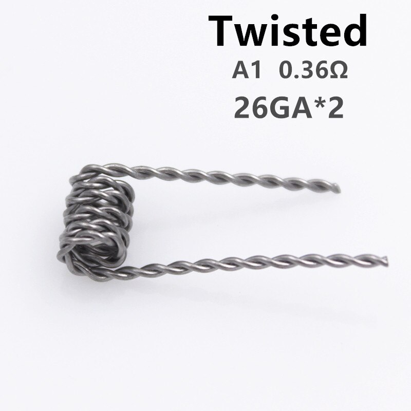 Glotech 50 pcs A1 316L Alien Tijger Gesmolten Clapton Premade Coils Hive Twisted Gemengde Twisted Prebuilt Coil voor DIY RDA RBA Verstuiver: TWISTED (A1)