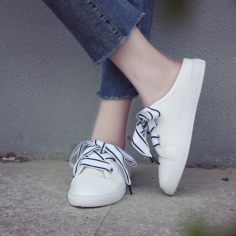 Damespantoffels halve schoenen zomer canvas veterschoenen damessneakers comfortabele pantoffels dames zomersneakers schoenen