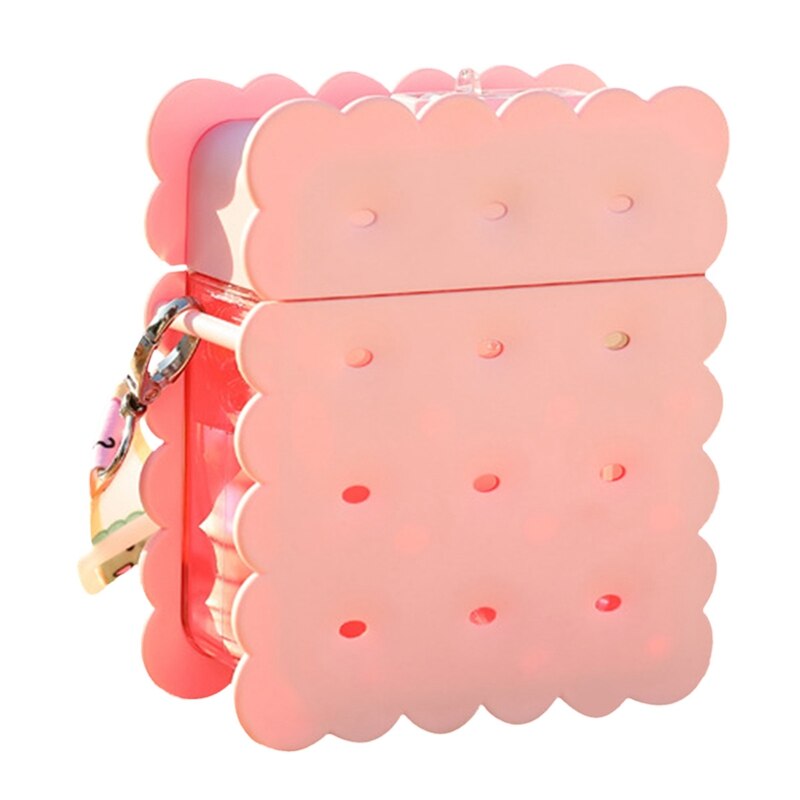 Zomer Creatieve Biscuit Plastic Zuignap Draagbare Band Netto Rode Kop College Student Straat Schieten Cup: Pink