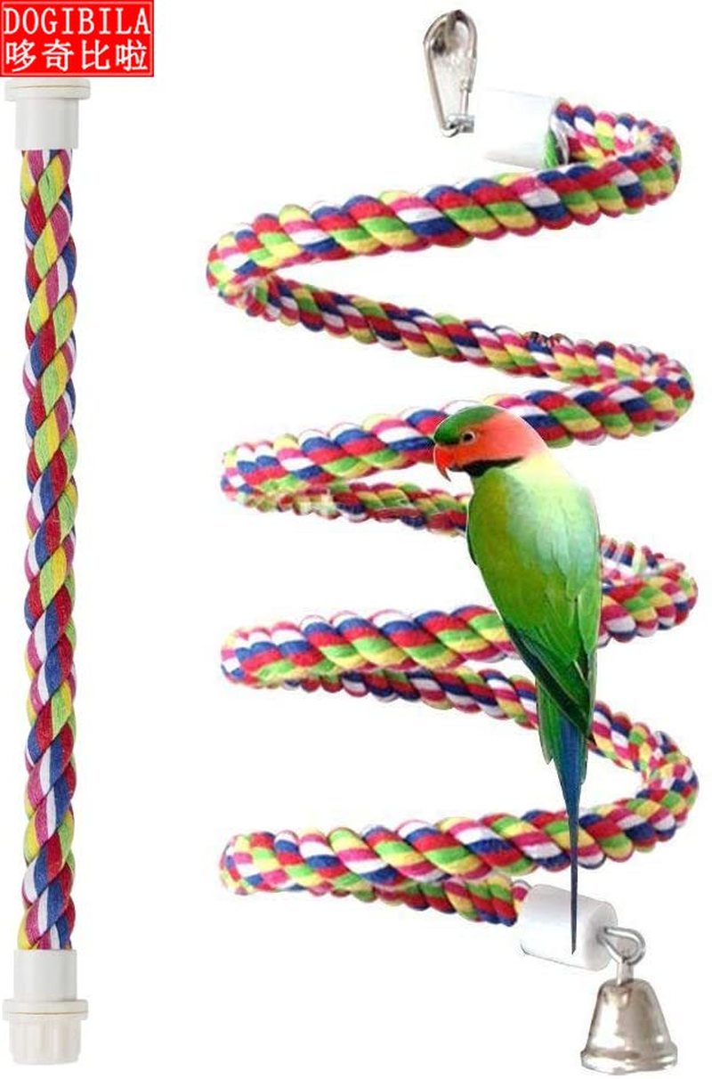 Fugl aborre reb bungee fugl legetøj papegøje bomuld reb station stick tilfældig stand stang egern stand bar gangplank stige