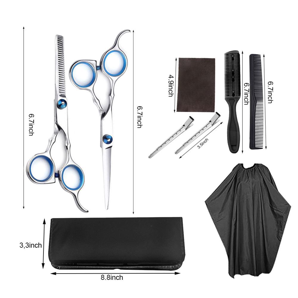 1/5/9 PCS Hairdressing Scissors Kit Hair Cutting Scissors Hair Scissors Tail Comb Hair Cape Hair Cutter Comb