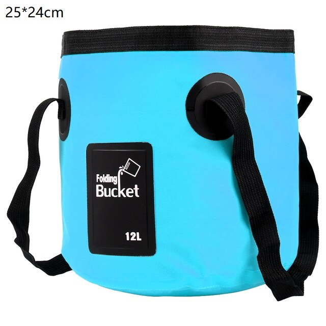 Opvouwbare Emmer Outdoor Reizen Picknick Vissen Emmers Box Wasstraat Waterdichte Water Bag Container Auto Opslag Carrier Emmer: S-Blue