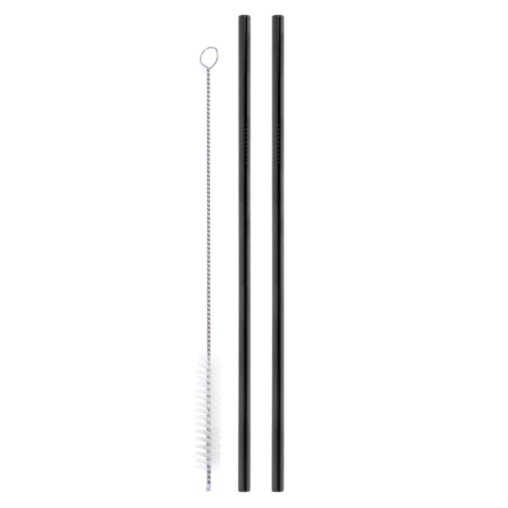 Collapsible Drinking Straw Stainless Steel Metal Drinking Straws Reusable Straws for Party Bar Accessories with Storage Can: 11