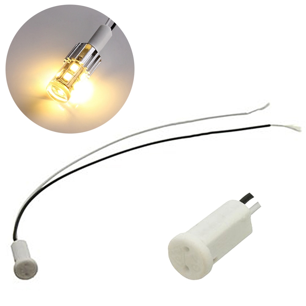 5 Pcs G4 Lamphouder Connector G4 Socket Base Holder Led Keramische Halogeen Houder Draad Lamp Lamp Adapter Converter #20