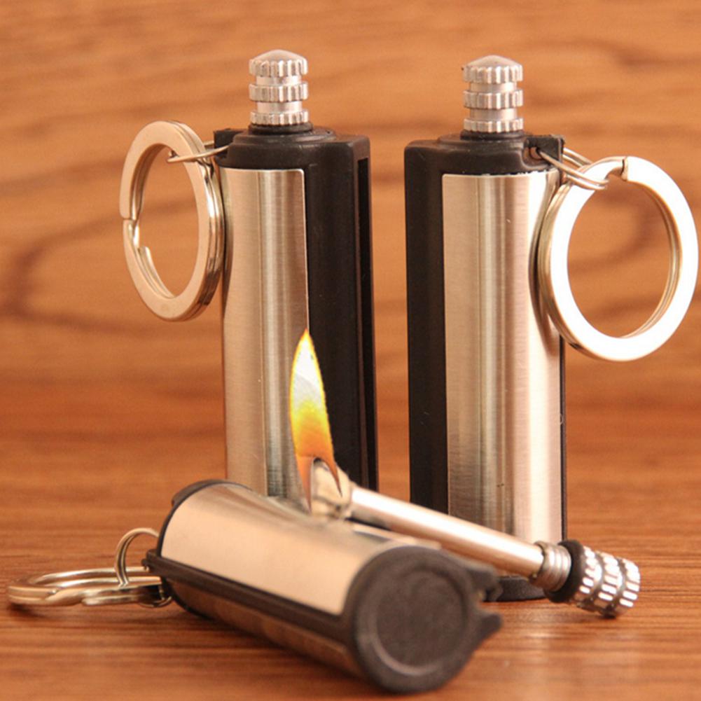 Allume-feu en acier silex randonnée en plein air outils de survie Camping outil de vitesse d'urgence instantané Match briquet porte-clés en plein air: 3pcs
