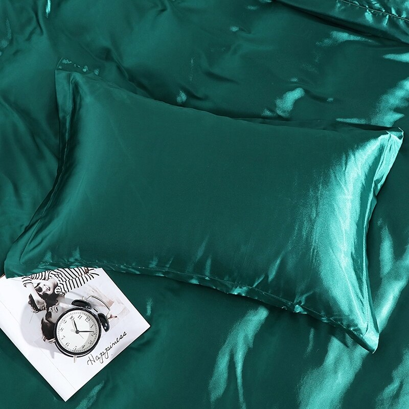 soft white pillow case 48x74cm satin pillowcase for hair Silk Pillow cover Home decoration: molv