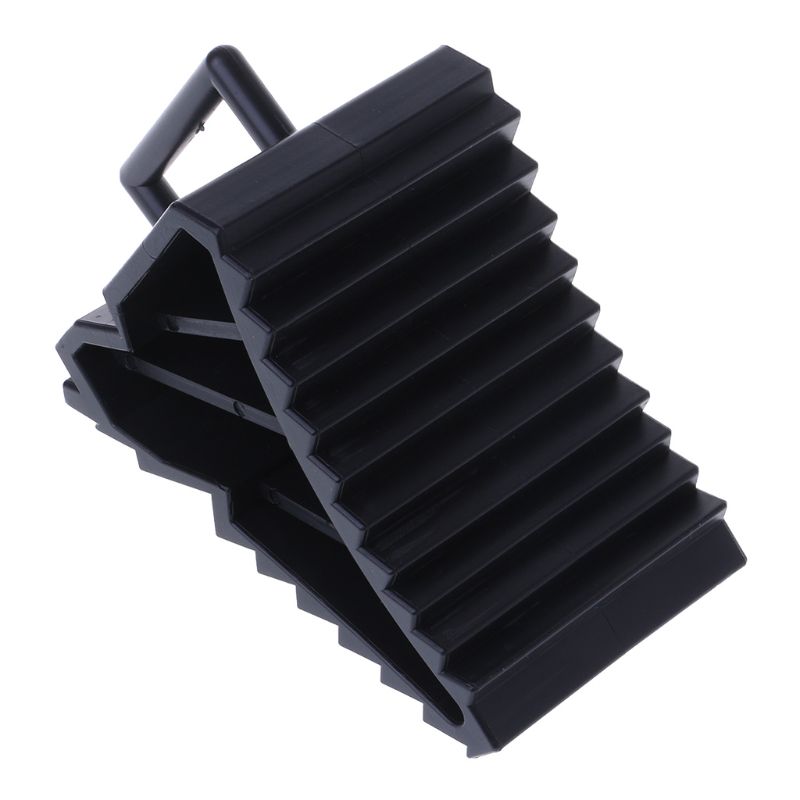 2 Pcs Antislip Vehicle Car Truck Wheel Tire Chock Stop Block Black ABS Prevents vehicle movement Two composite wheel chocks