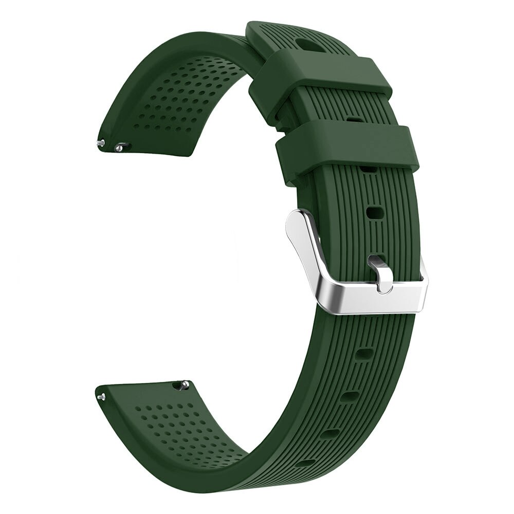 Vervangende siliconen horlogeband voor de active 2 , samsung galaxy watch active 2 , gear 40mm 44mm 42mm , gear  s2 sport 20mm horlogeband.: Legergroen