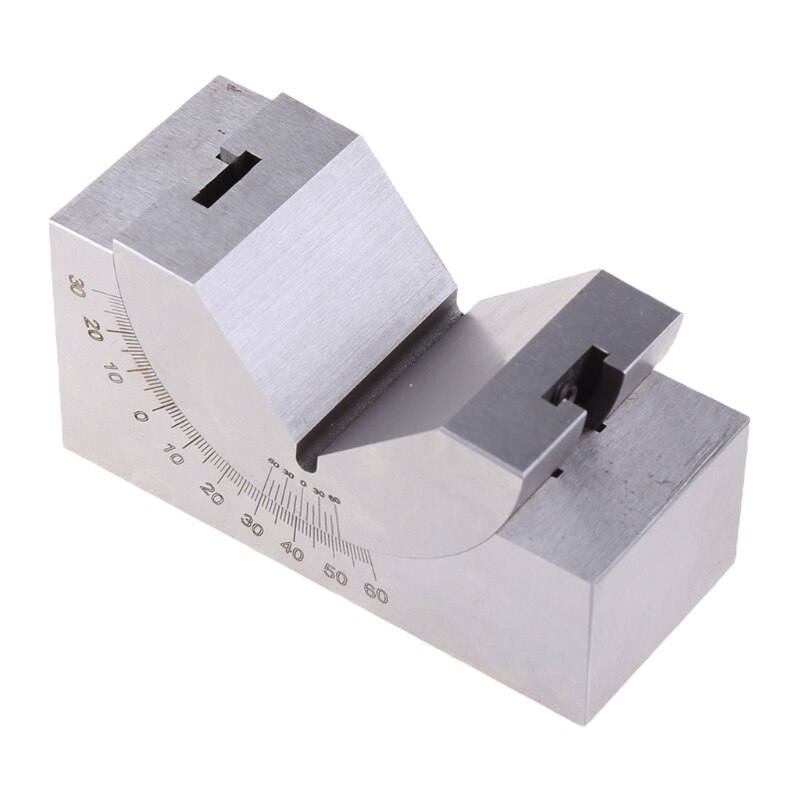 AP46 Adjustable Angle Gauge V-Block 0 to 60 Degree Ruler for Milling Machine X4YD