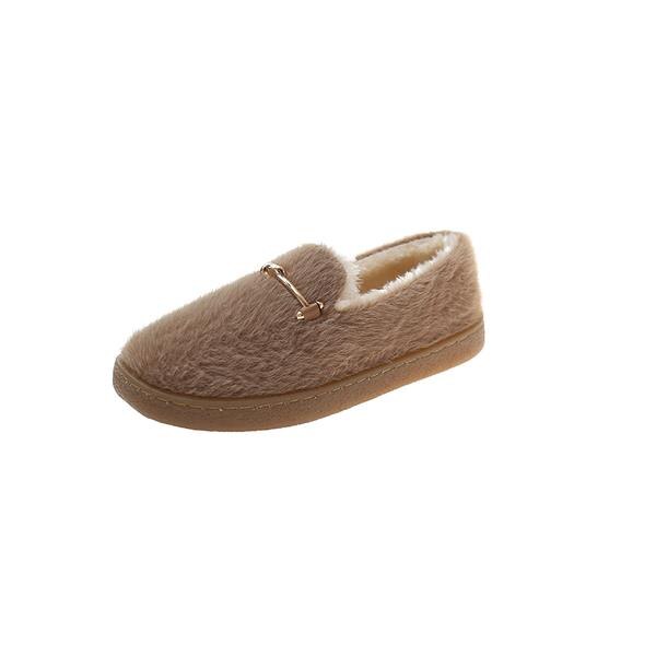 Moccasin Schoenen Instappers Bont Herfst Ondiep Mond Vrouwelijke Casual Sneakers Vrouwen Slip-Op Alle-Match ronde Neus: 2 / 40