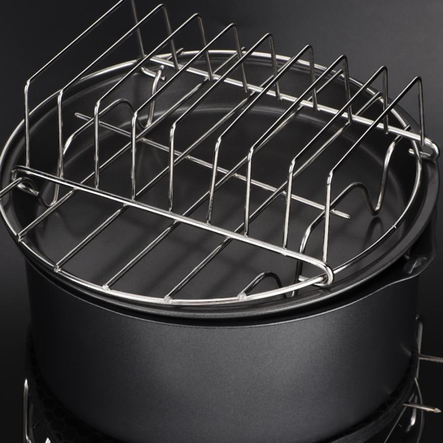 7 stk / sæt grill luftfryser tilbehør sæt sæt dele køkken køkkenredskab til 3.6l luft frituregryder