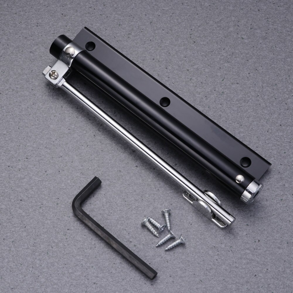 1Pc 35KG Automatic Door Closer Home Use Concealed Door Spring Hinge Buffer Free Punching Automatic Door Closer Device (Ivory Whi