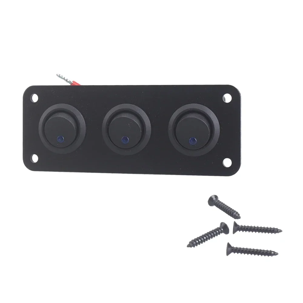 12V 1-5 Gang Universal Toggle Switch Panel USB Car Boat Marine RV Truck Blue LED Styling Accessories Marine Rocker Switch: Blue