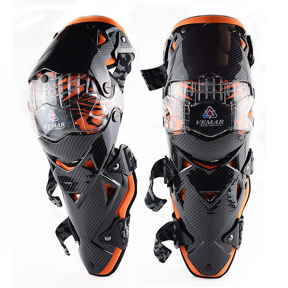 Genouillères protection Moto ski | Genouillères de Moto, cross de descente de Moto, protection MX équipement de protection: Rouge