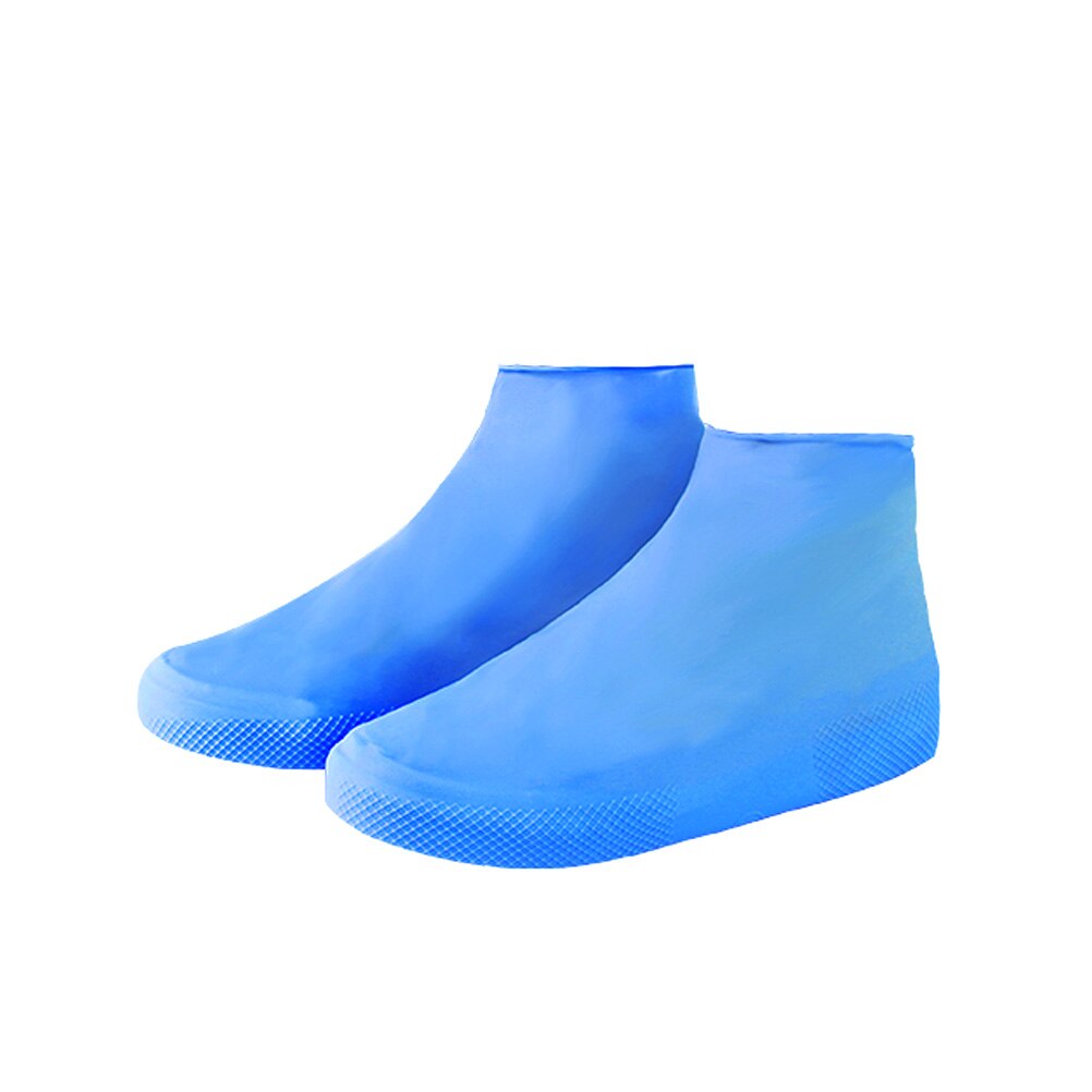 Cubrebotas de látex desechables, impermeables, antideslizantes, para lluvia, nieve: Azul