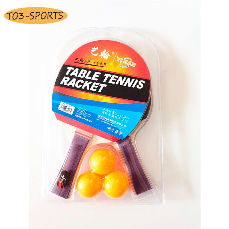 2 Rackets En 3 Ballen Tafeltennis Racket Set, Dubbelzijdige Rubber, Ping Pong Bat, Voor Kinderen