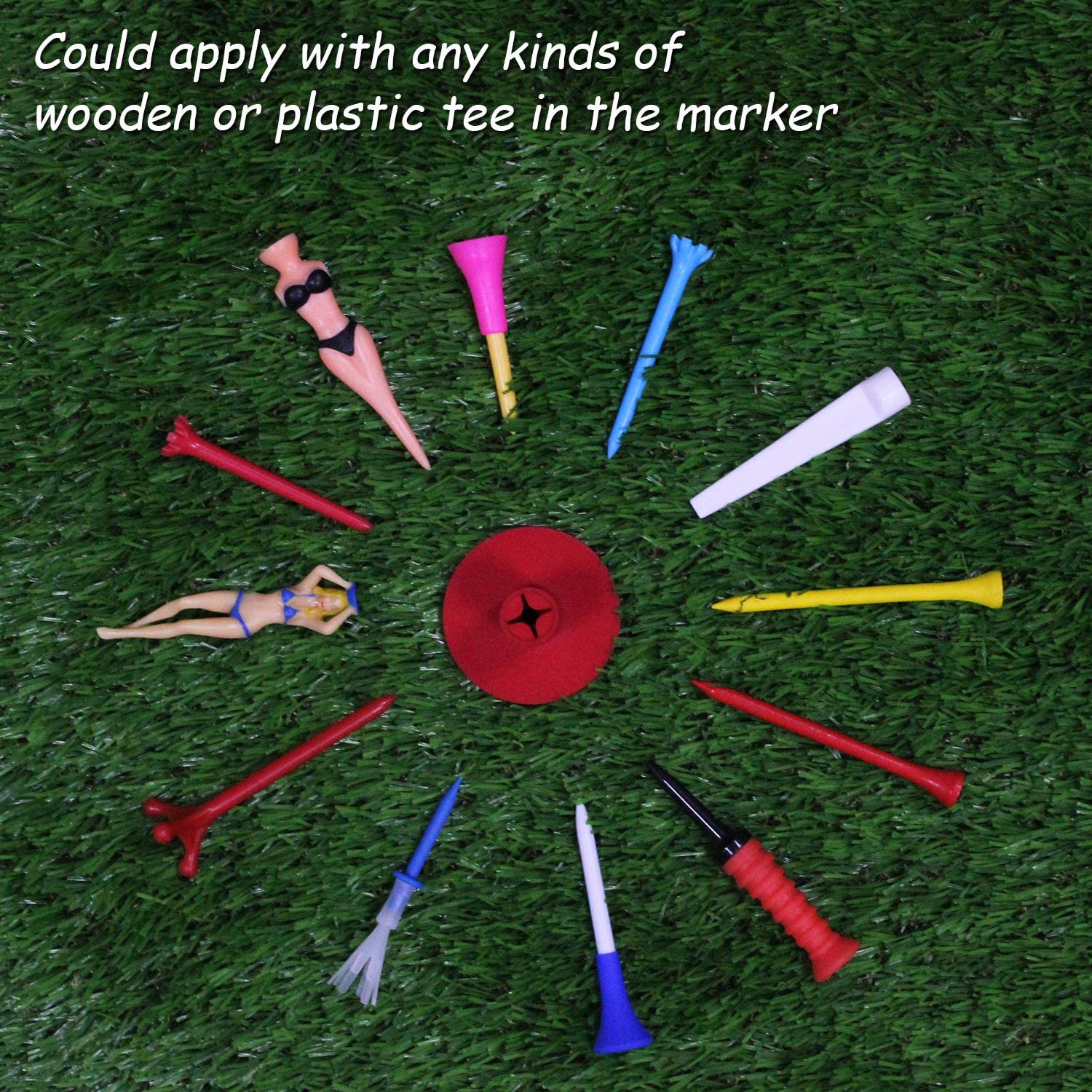 Crestgolf Rubber Golf Tees Houder, duurzaam Rubber Praktijk Tees 1.55 Inches Ideaal Voor Golf Praktijk Mat Indoor Outdoor Pack Van 4