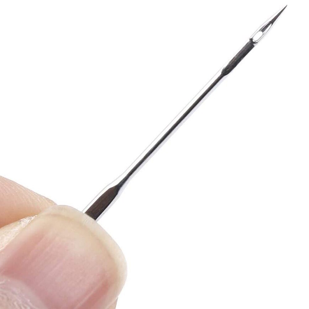 Agujas para máquinas de coser de punto de bola plateadas, 10 Uds., 75/11 80/12 90/14 100/16 110/18, Jeans y agujas de costura de acero General para el hogar