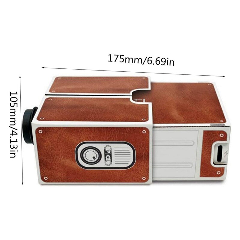 Mini Portable Cardboard Smart Phone Projector 2.0 DIY Phone Projector