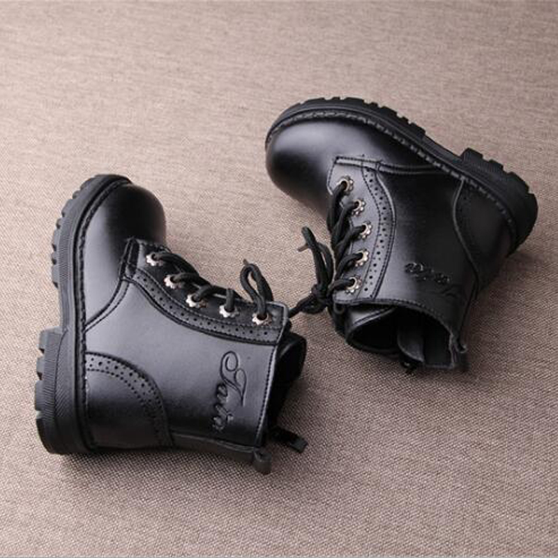 children boots waterproof autumn winter kids boots zipper closure boys girls boots shoes pure color for kids shoes