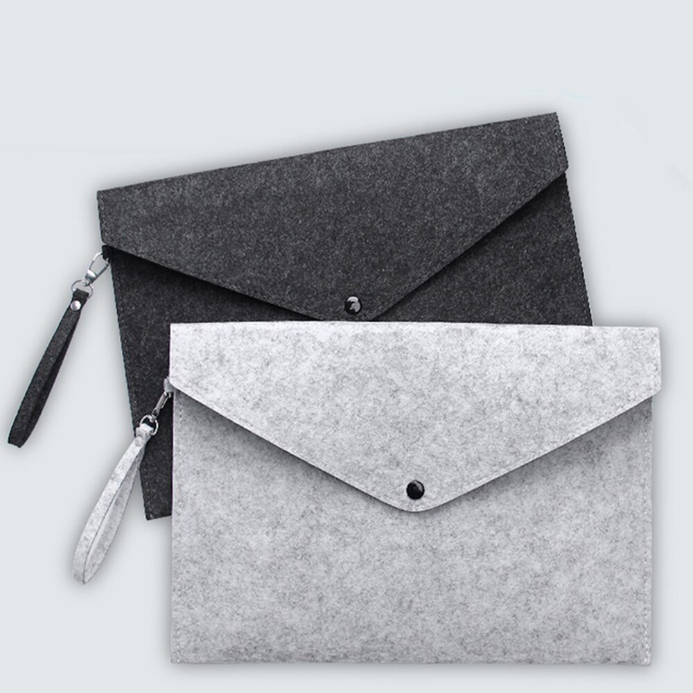 File folders-Felt Folder Expanding File Folder Paper Portfolio Case Letter Envelope A4 Folders: 2pcs