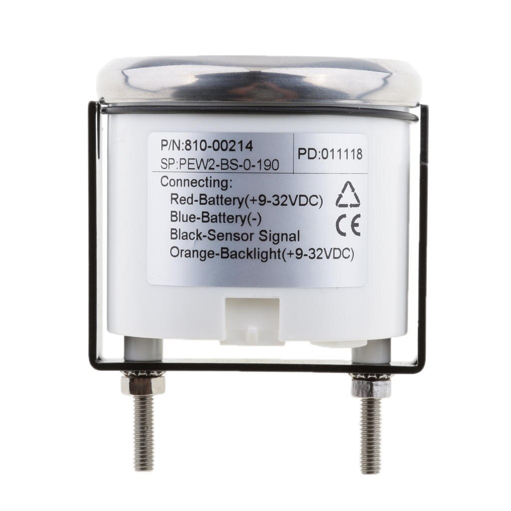 1x Universal Digital Fuel Gauge Tank Gauge, Stainless Steel, Φ52mm + 1x Universal 20cm Level Sensor Water Level Sensor