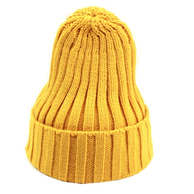 Unisex Winter Chunky Ribbed Knit Pointed Beanie Hat Neon Solid Candy Color Stretch Snow Ski Cuffed Skull Cap Ear Warmer: ty