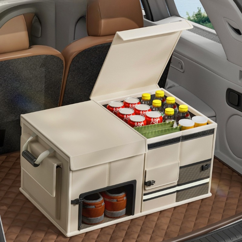 Large Capacity Car Trunk Organizer 60L Foldable Car Storage Box for Camping Travel Storage Bag for Fishing Car Trunk Storage