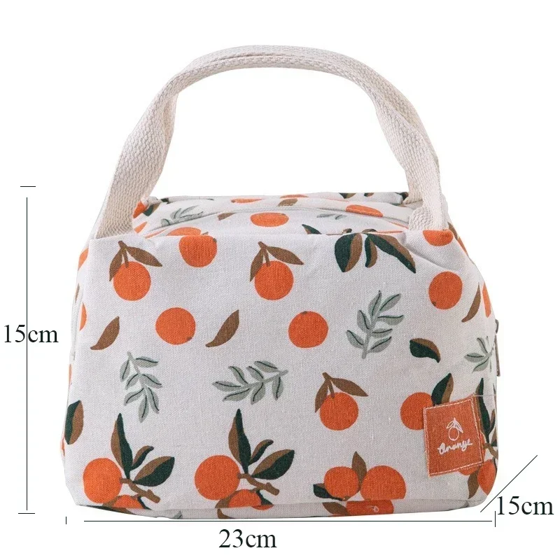 1-delige schattige fruitlunchtas voor vrouwen Draagbare geïsoleerde lunch thermische tas Bento-zakje Lunchcontainer Schoolvoedselzak