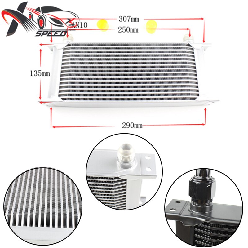 19 rows oil cooler automotive engine transmission automotive upgraded aluminum alloy oil cooler assembly