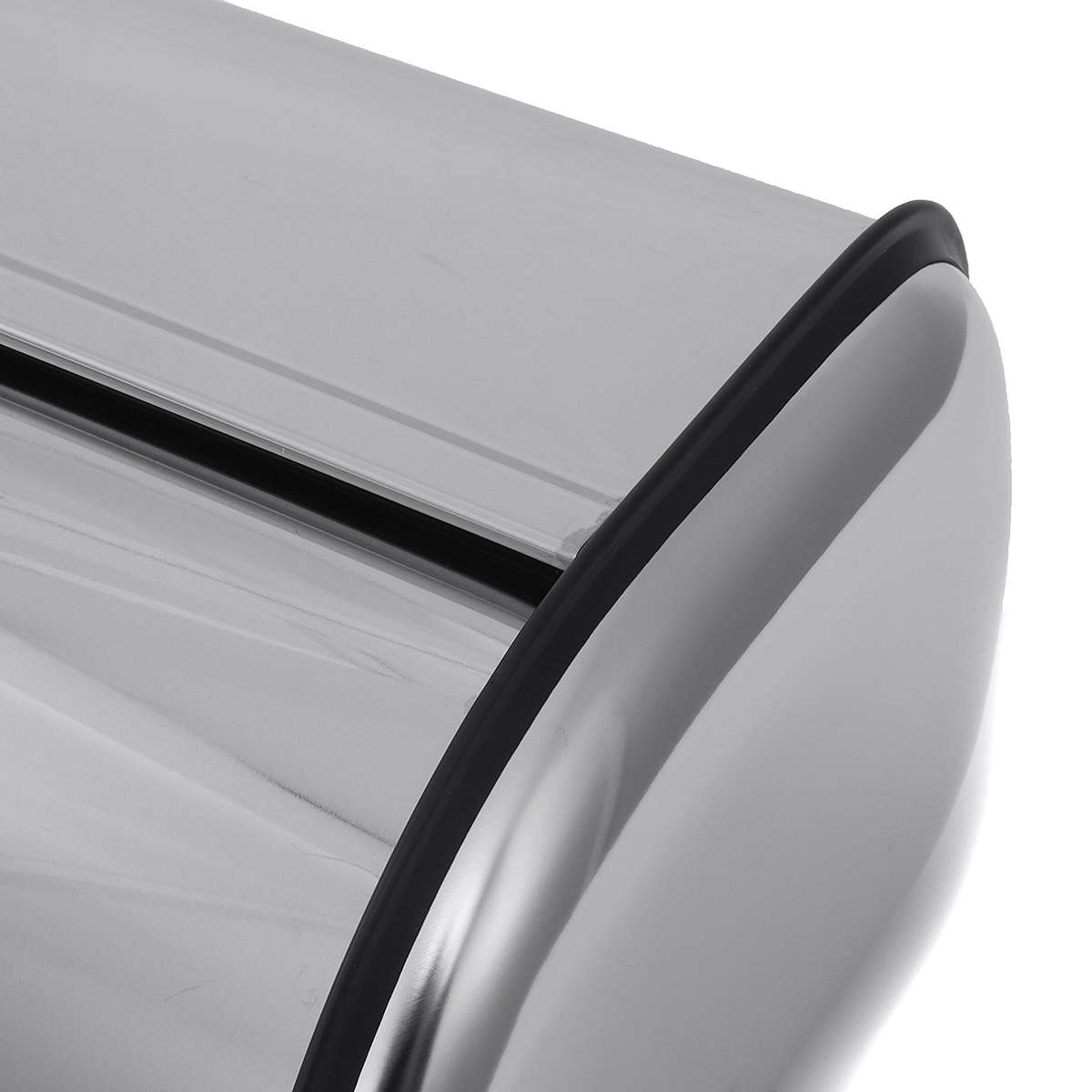 Roll Top Stainless Steel Bread Box Storage Bin Food Storage Container Kitchen Pastry Bread Holder with Visibility Window