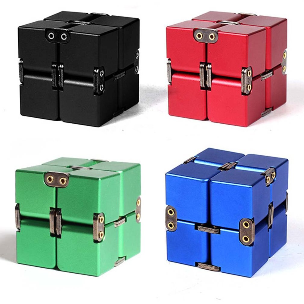 Magische Kubus Aluminium Cube Toys Premium Metalen Vervorming Magische Anti-Stress Cube Stress Reliever Voor Angst