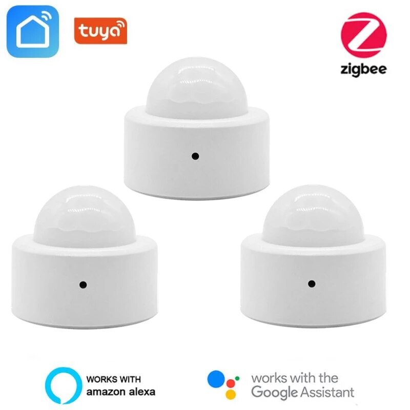 Tuya Zigbee Motion Sensor Detector Smart Home Pir Menselijk Lichaam Sensor Alarmsysteem Gebruik Met Zigbee Gateway Voor Alexa Google thuis: 3 PCS