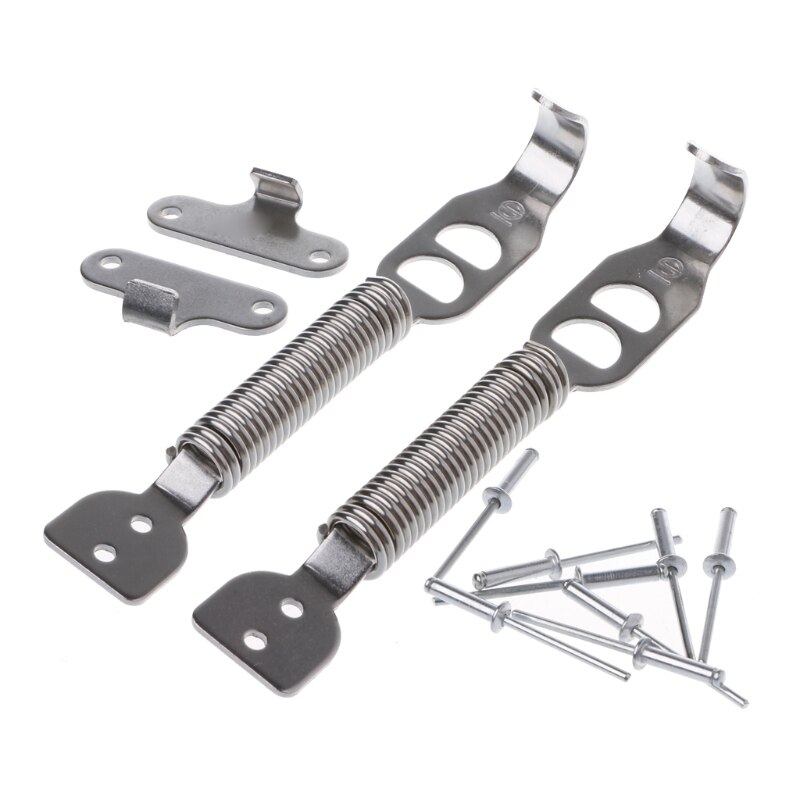 1 Set Stainless Bonnet Springs Clips Hood Panel Race Rally Pair Lock For IMPREZA EJ18