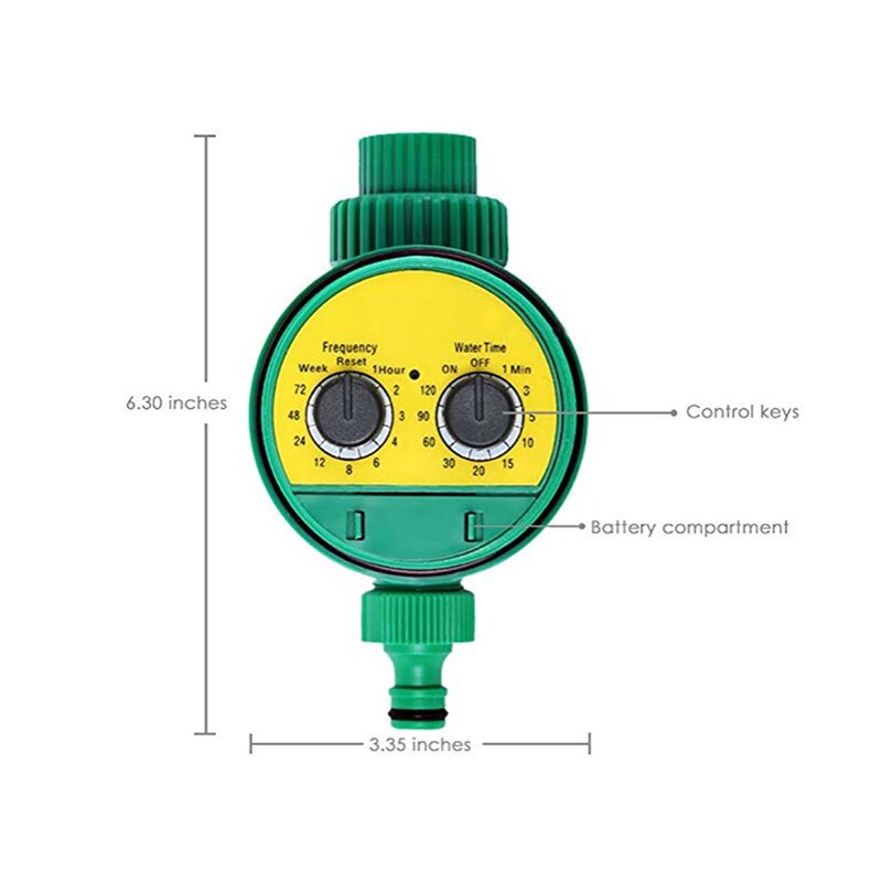 Analogue Two Dial Water Timer Automatic Electronic Watering Faucet Plastic Valve Multi-function Garden Irrigation Controller