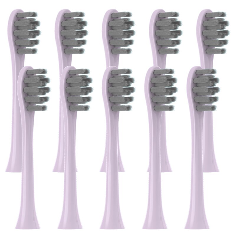 10pcs Replacement for Saky 3T G33 Toothbrush Heads Electric Tooth DuPont Soft Brush Heads Smart Clean Head Toothbrush Nozzle: 10pcs purple