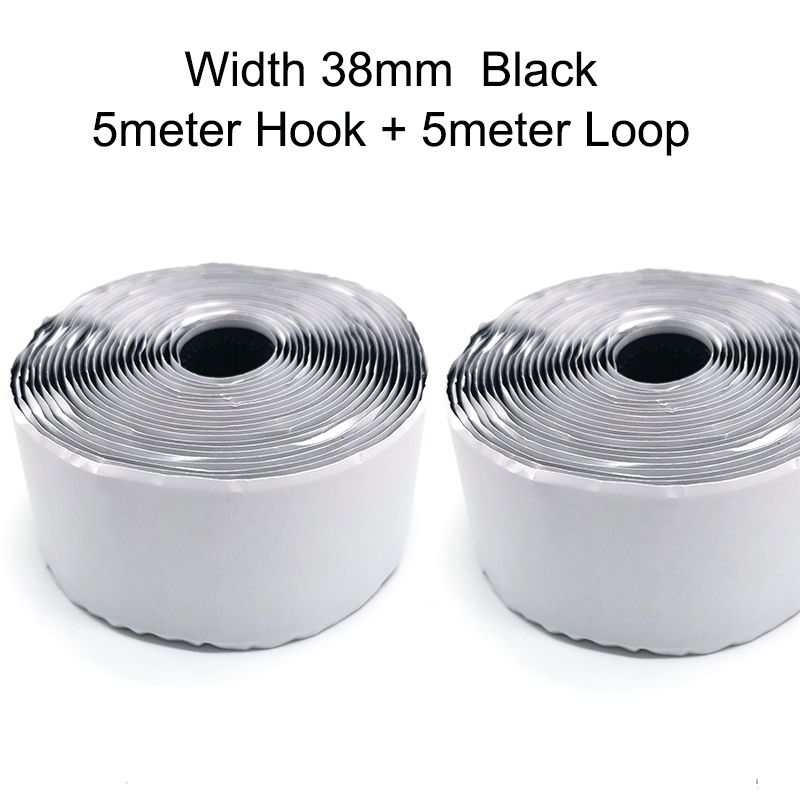 5 m/par de tiras de sujeción de cinta autoadhesiva de gancho y bucle, cinta adhesiva de bucle de gancho de tela de nailon entrelazado para manualidades DIY de 16-50mm: Cobre