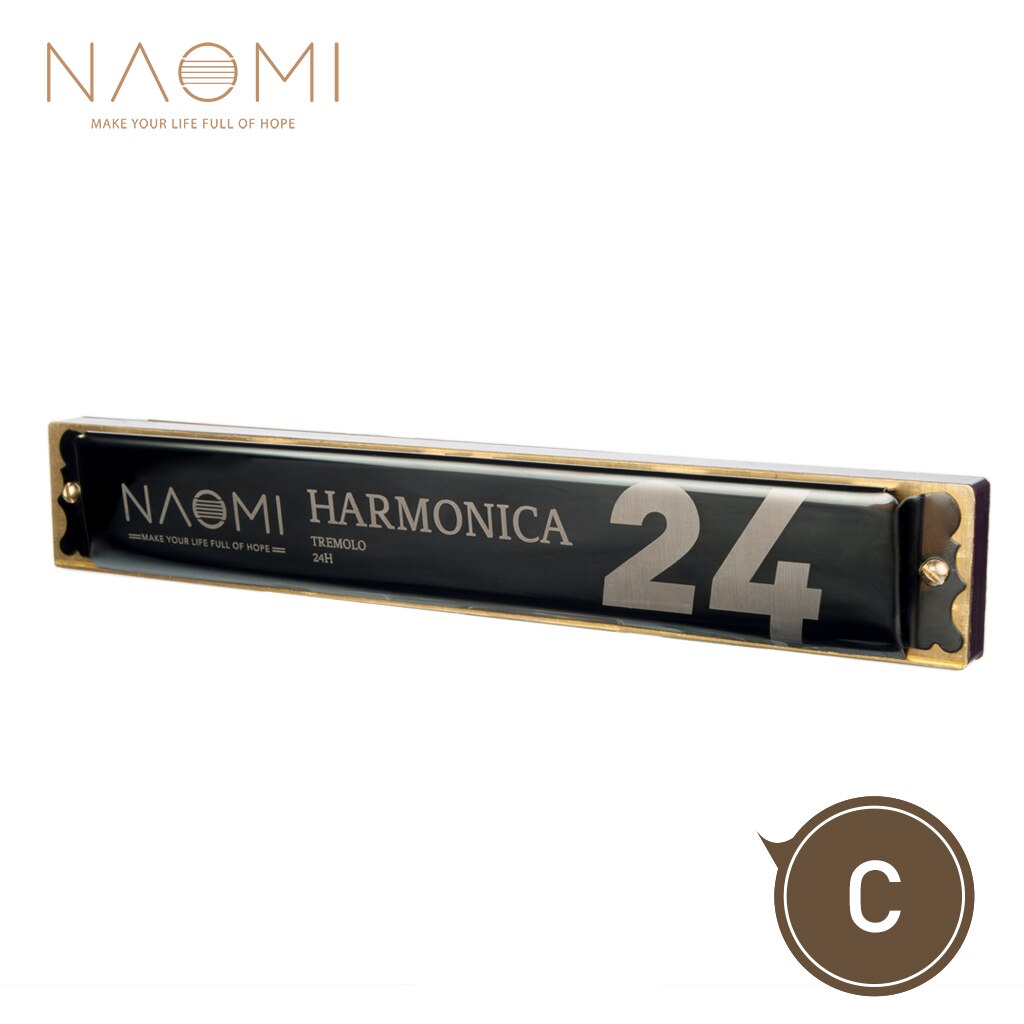 Naomi H1 Harmonica C Tone 24 Holes Tremolo Harmonica Muzikale Harmonica Beginners Kinderen Tremolo Harmonica Polyfone