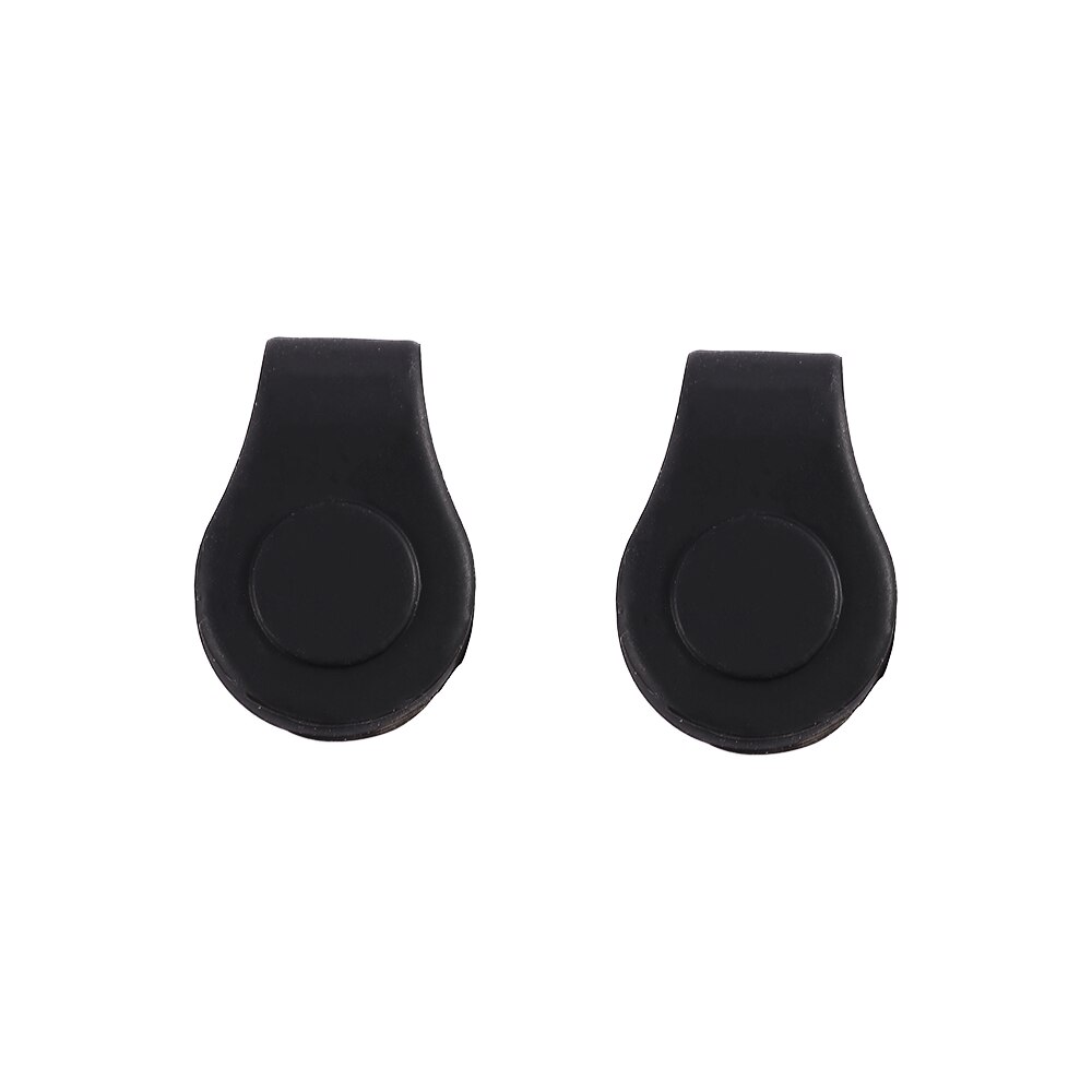 Soporte de silicona para sombrero de Golf, marcador de pelota con fuerte imán, para cinturón de bolsillo, accesorios de para ropa, 2 uds.: Negro