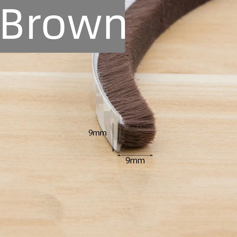 5/10M Self-adhesive Sealing Brush Strip Door Window Weather Stripping Soundproof Dust Sealing Strip Door Gap Filler Gasket: Blue / 5M