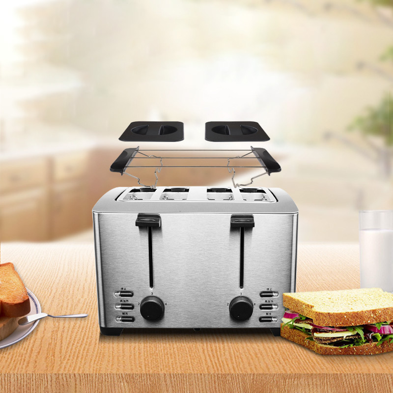 4 Slices Breakfast Machine Toaster Stove Bread Maker Equipment Automatic Toaster Household Toast Machine THT-3012B