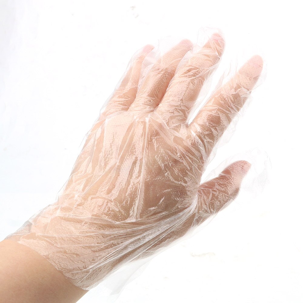 100pcs/Set Plastic Gloves Food Grade Plastic Disposable Gloves Eco-friendly for Restaurant Kitchen BBQ Food Gloves