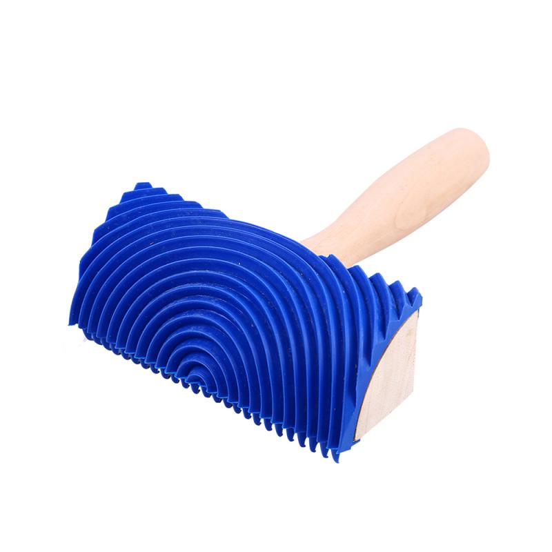 Manche en bois Imitation bois Grain pinceau pour papier peint liquide outil de décoration