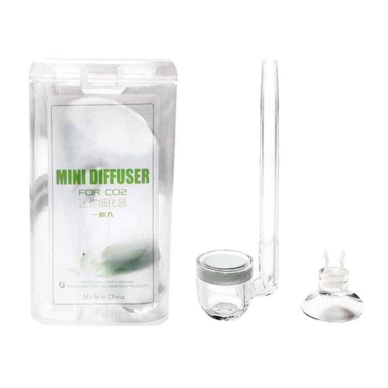Aquarium CO2 System Bubble Diffuser U Shaped Atomizer Arcylic Tube with Suction Fish Tank Air Bubble Diffuser