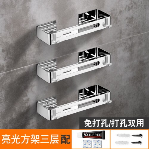 304 stainless steel shelves bathroom storage rack wall mounted with floating shelf for bathroom cosmetic rack cornner: kj